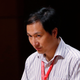 He Jiankui speaking today in Hong Kong.